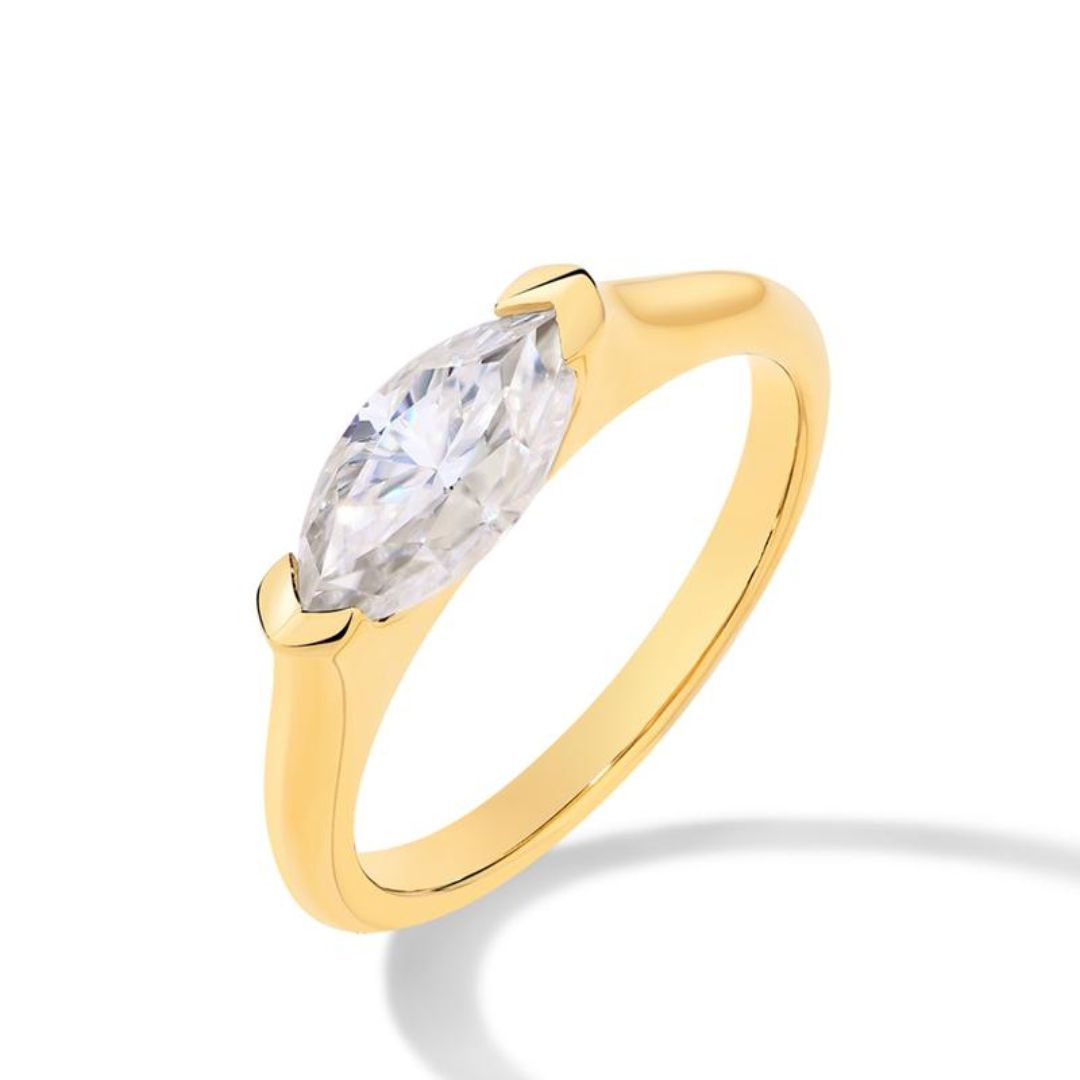 Hailey Playa Dünner Ring | Gold 18k
