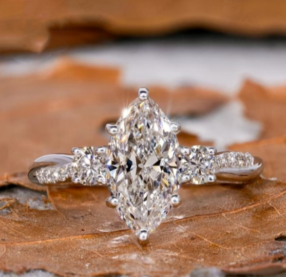 Maxine Ring-Satz | Weißgold 18k